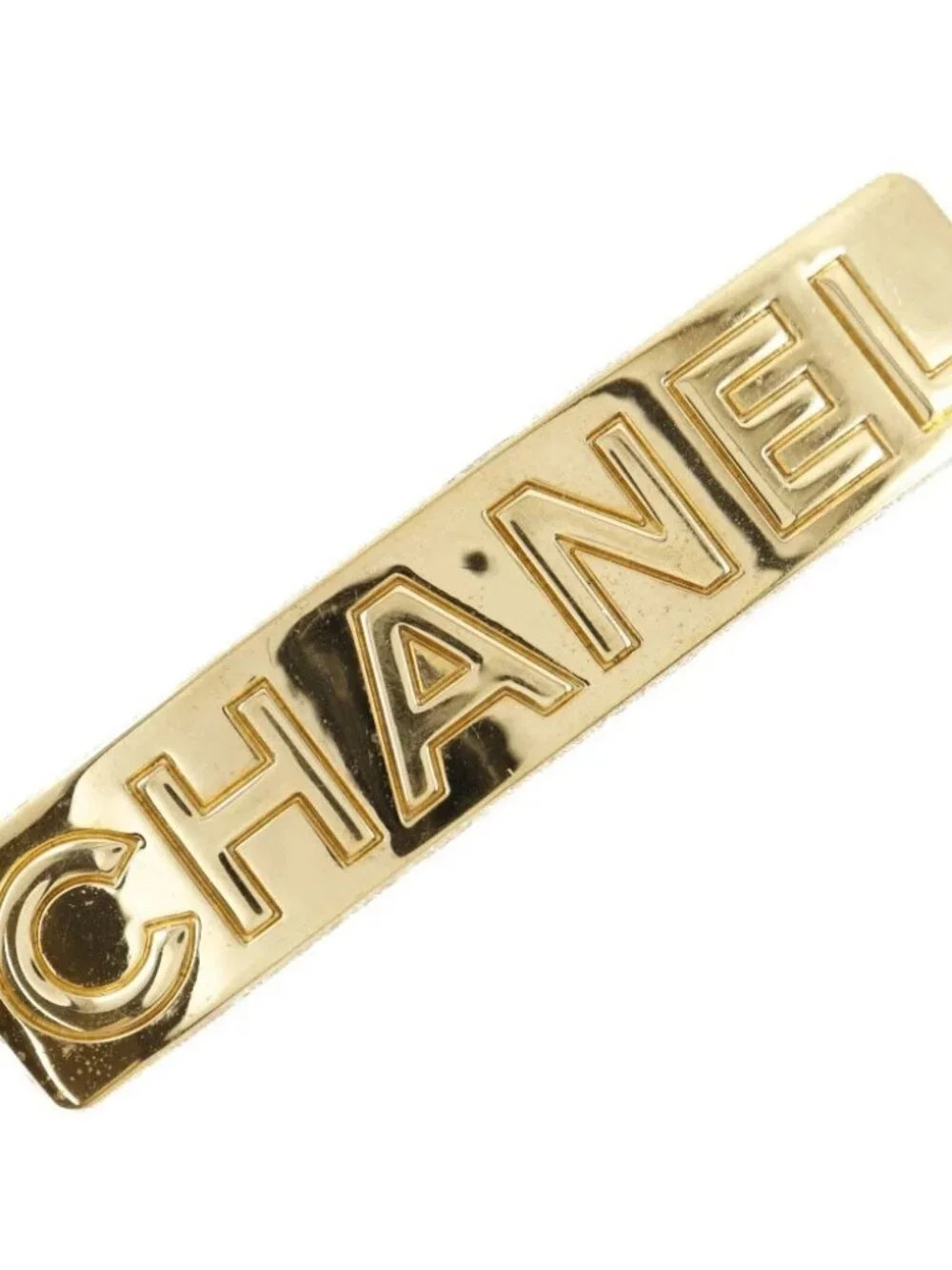 CHANEL Valletta logo vintage gold Plated Gold Women